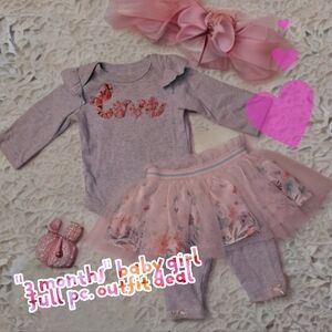 "3 months" baby girl 2 pc. tutu outfit 👶 ⚘️
